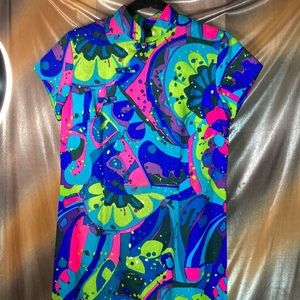 Vintage 60’s Sydney‎ Honolulu size S Barkcloth 38” chest Fabulously groovy box M